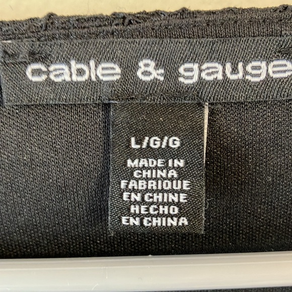 Cable & Gauge black lace wrap, front top - Picture 5 of 11